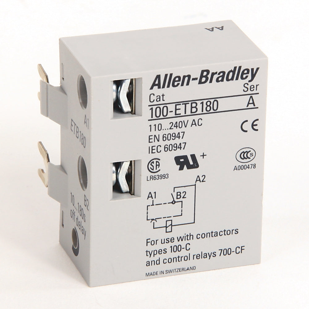 Allen-Bradley 100-ETB3 Contactor And Motor Starter Auxiliary | Compatible Frames ED