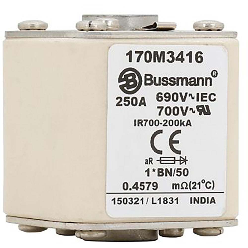 Bussmann 170M3416 Low Voltage Fuse | 690V 250A 200kA@690Vac aR