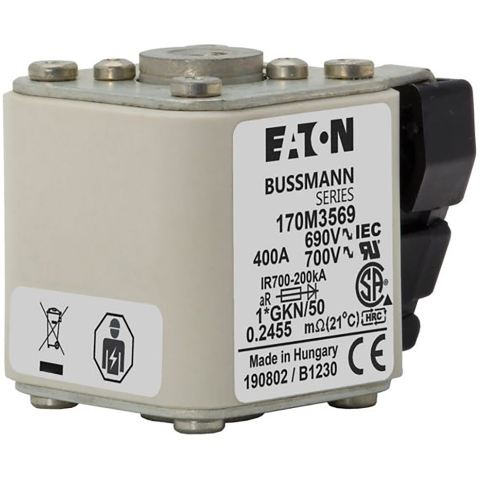 Bussmann 170M3569 Low Voltage Fuse | 700V 400A 200kA@690Vac aR Class NH