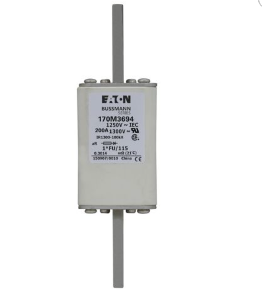Bussmann 170M3694 Medium Voltage Fuse | 1250V 200A 100kA aR USSTYLE