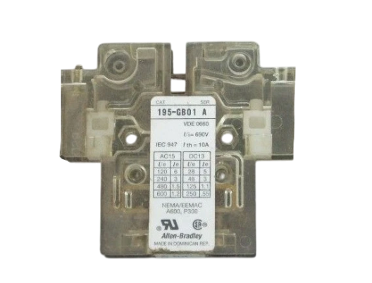 Allen-Bradley 195-GA01 Contactor And Motor Starter Auxiliary | 1NC Bulletin 194R