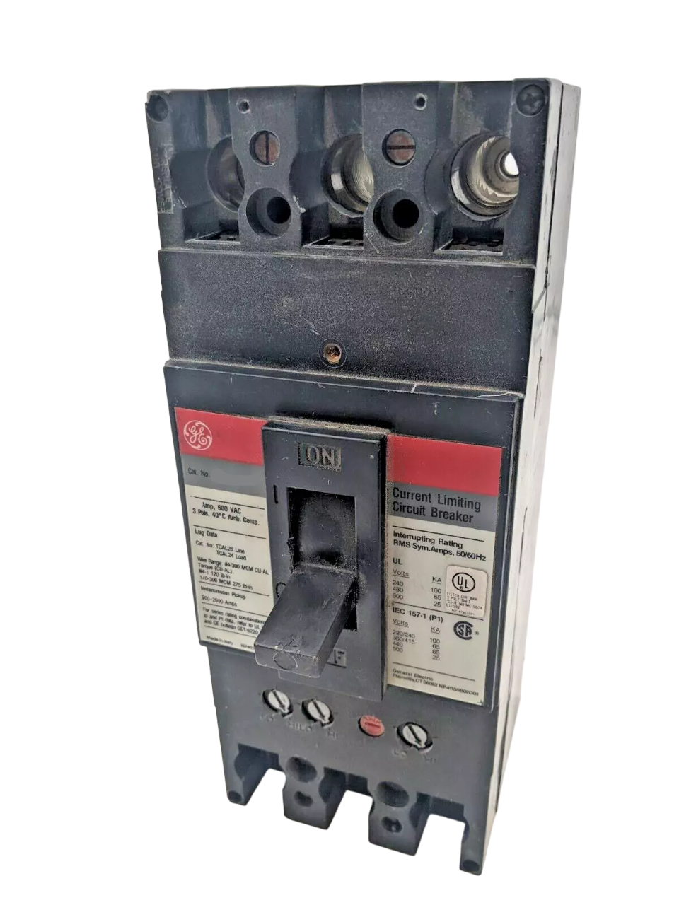 General Electric TFL236125 Circuit Breaker | 600V 125A 3P 65kA@480V Bolt-On TFL Series