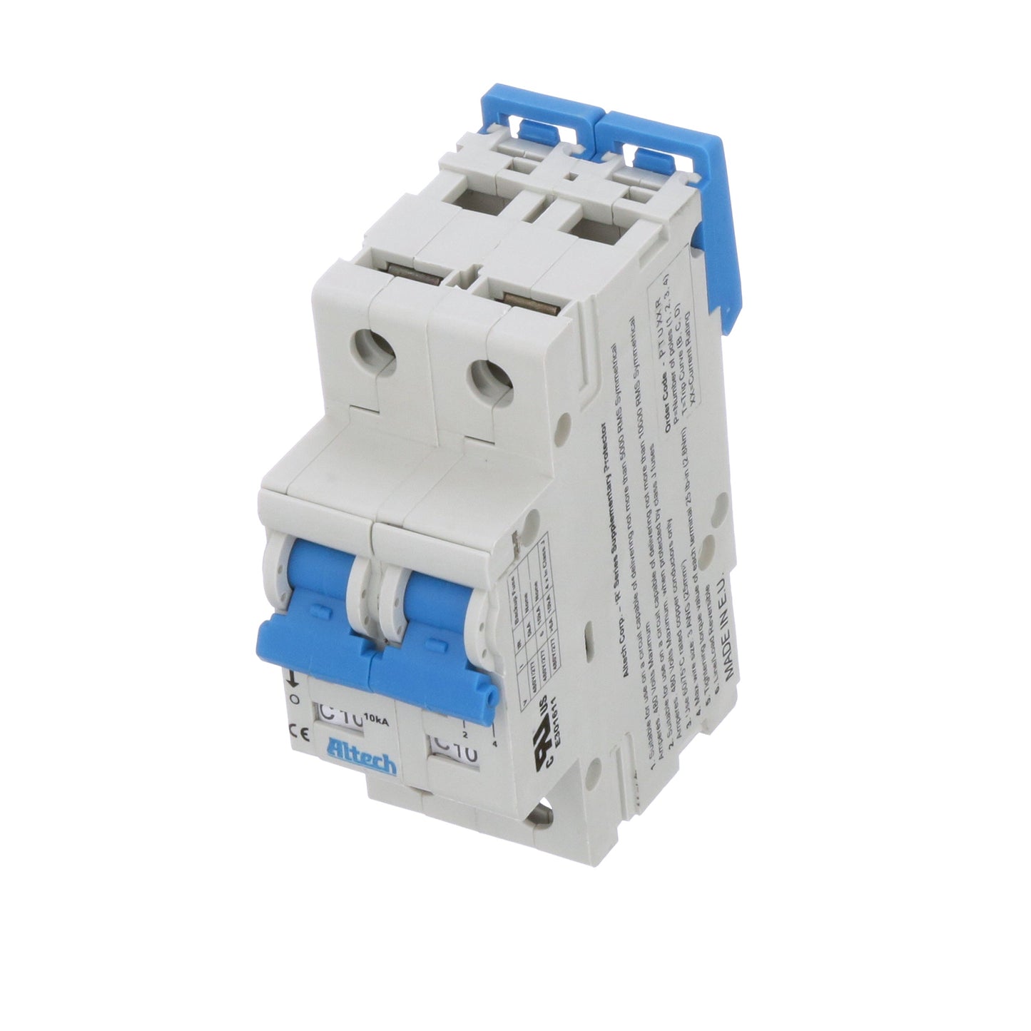 Altech Corp 2CU10R Circuit Breaker | 480V 10A 2 Pole Thermal Magnetic