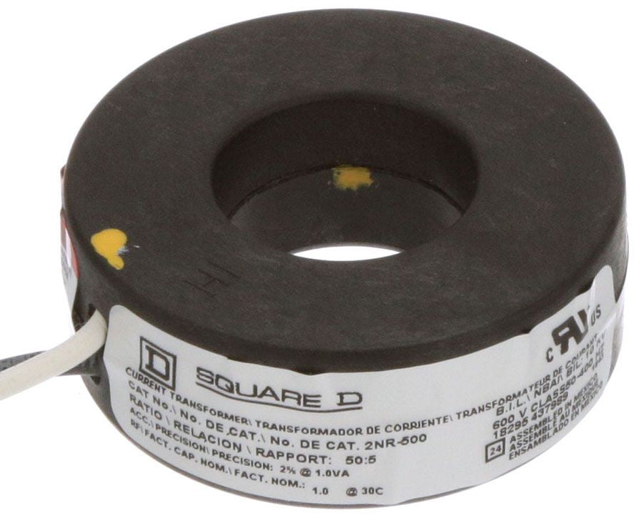Square D 2NR500 Current Transformer | 50:5 Ratio 1-1/8" ID
