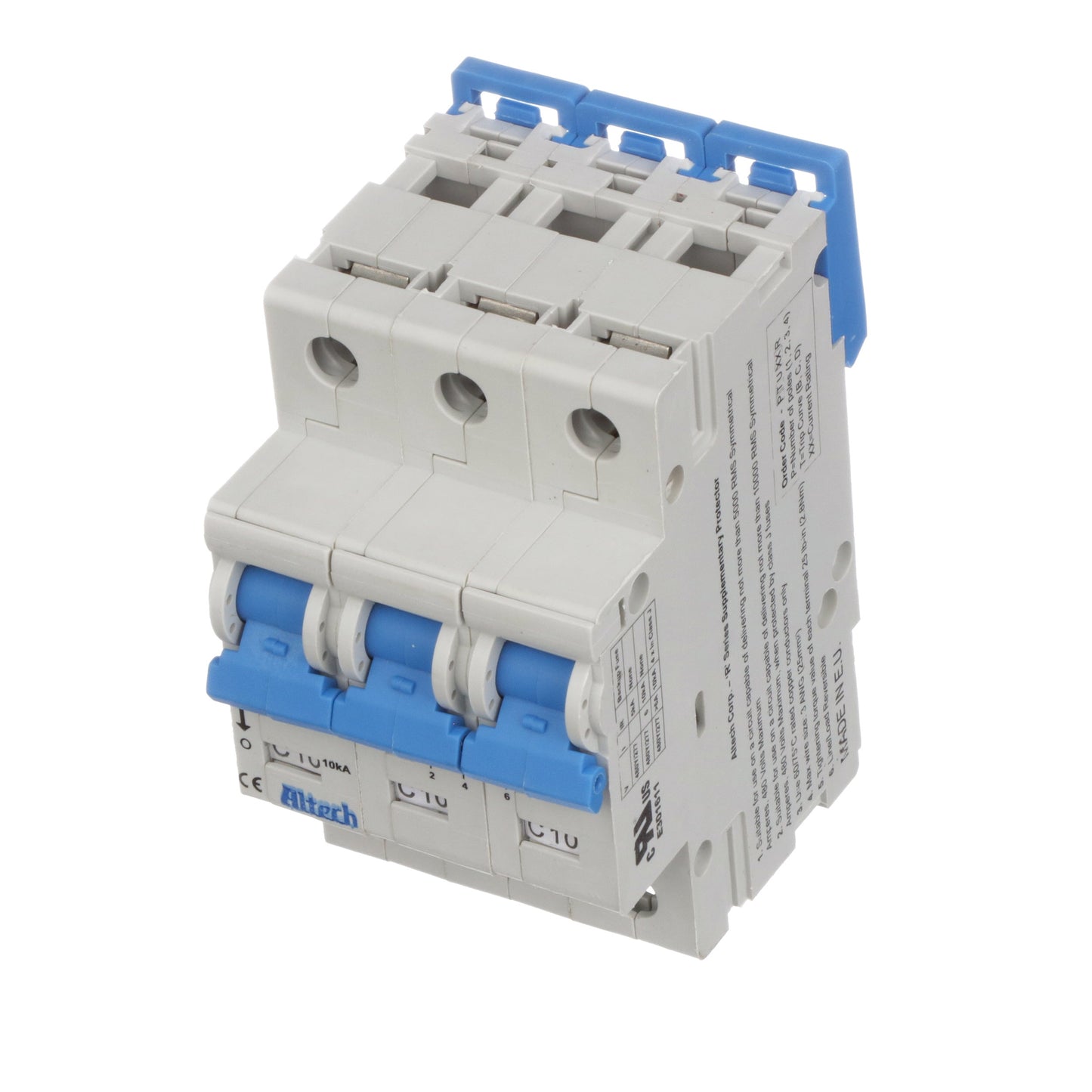 Altech Corp 3CU10R Circuit Breaker | 600V 10A 3 Pole Molded Case