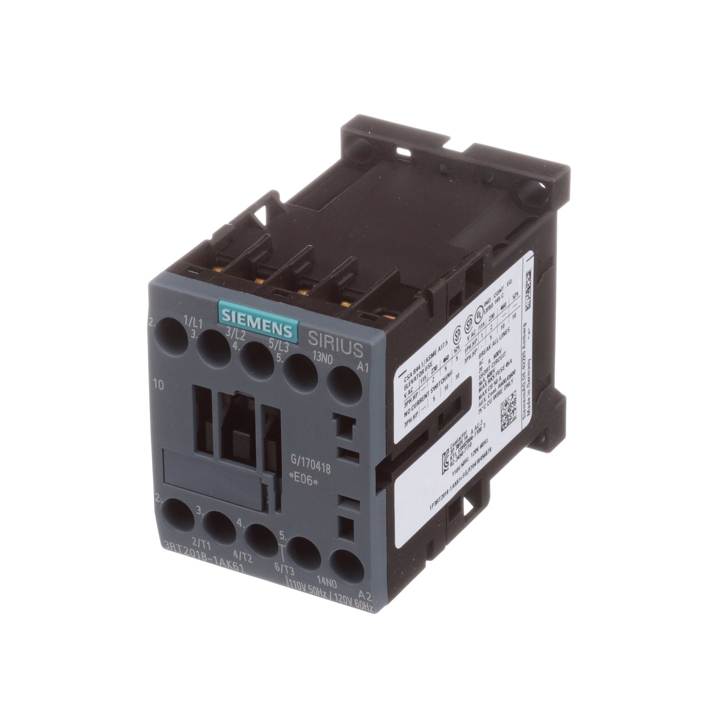 Siemens 3RT20181AK61 Contactors | 16A 7.5kW 400V 3RT Series