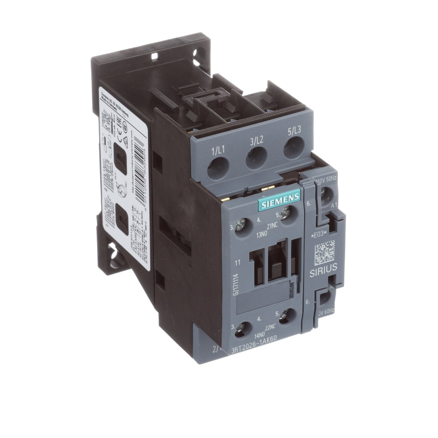 Siemens 3RT20261AK60 Contactor | 3P 3PH 600V 800A 100kA@480V Draw-Out Solid State
