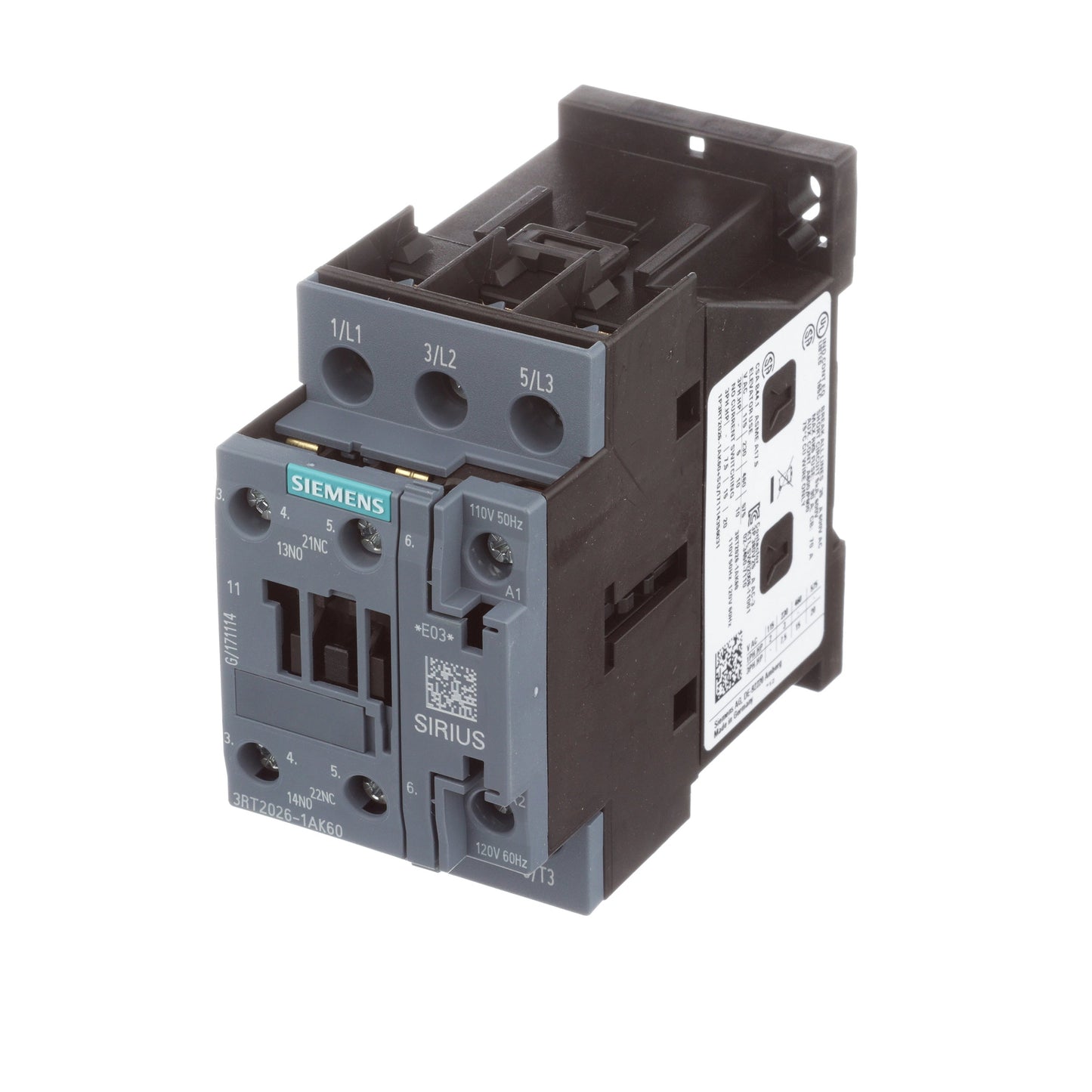 Siemens 3RT20261AK60 Contactor | 3P 3PH 600V 800A 100kA@480V Draw-Out Solid State