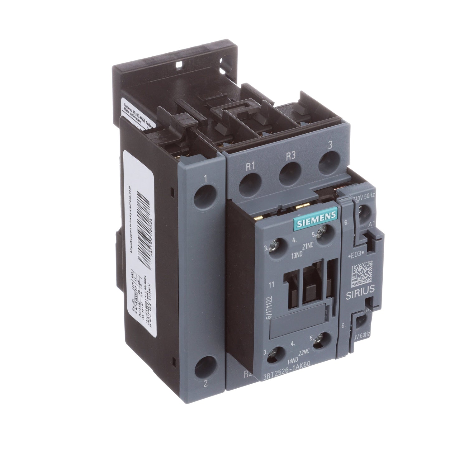 Siemens 3RT25261AK60 Contactor | 3P 3PH 600V 800A 100kA@480V Draw-Out LIG Solid State