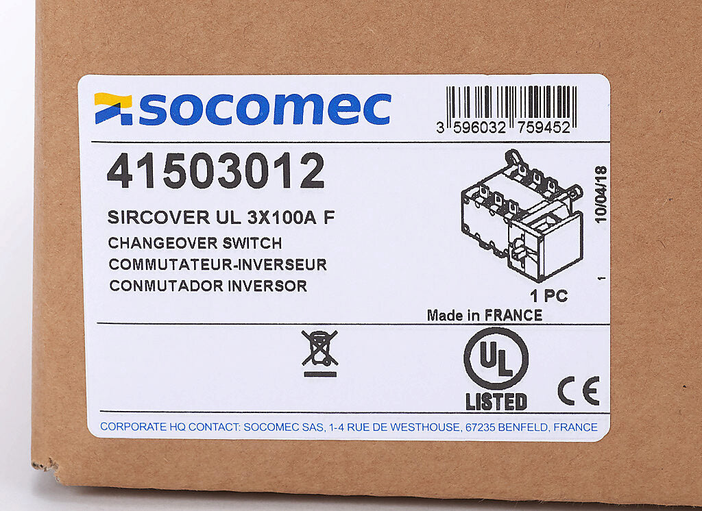 Socomec 41503012 Automatic Transfer Switch | PLP