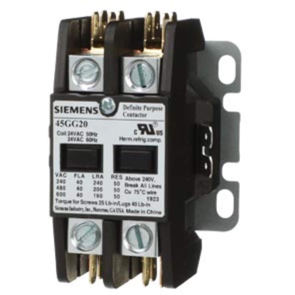 Siemens 45GG20AL Contactor | 600V 1 Phase 40A 2 Pole Class 45