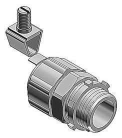 Thomas & Betts 5240GR Liquid Tight Connector | Zinc Electroplated Steel 4-inch