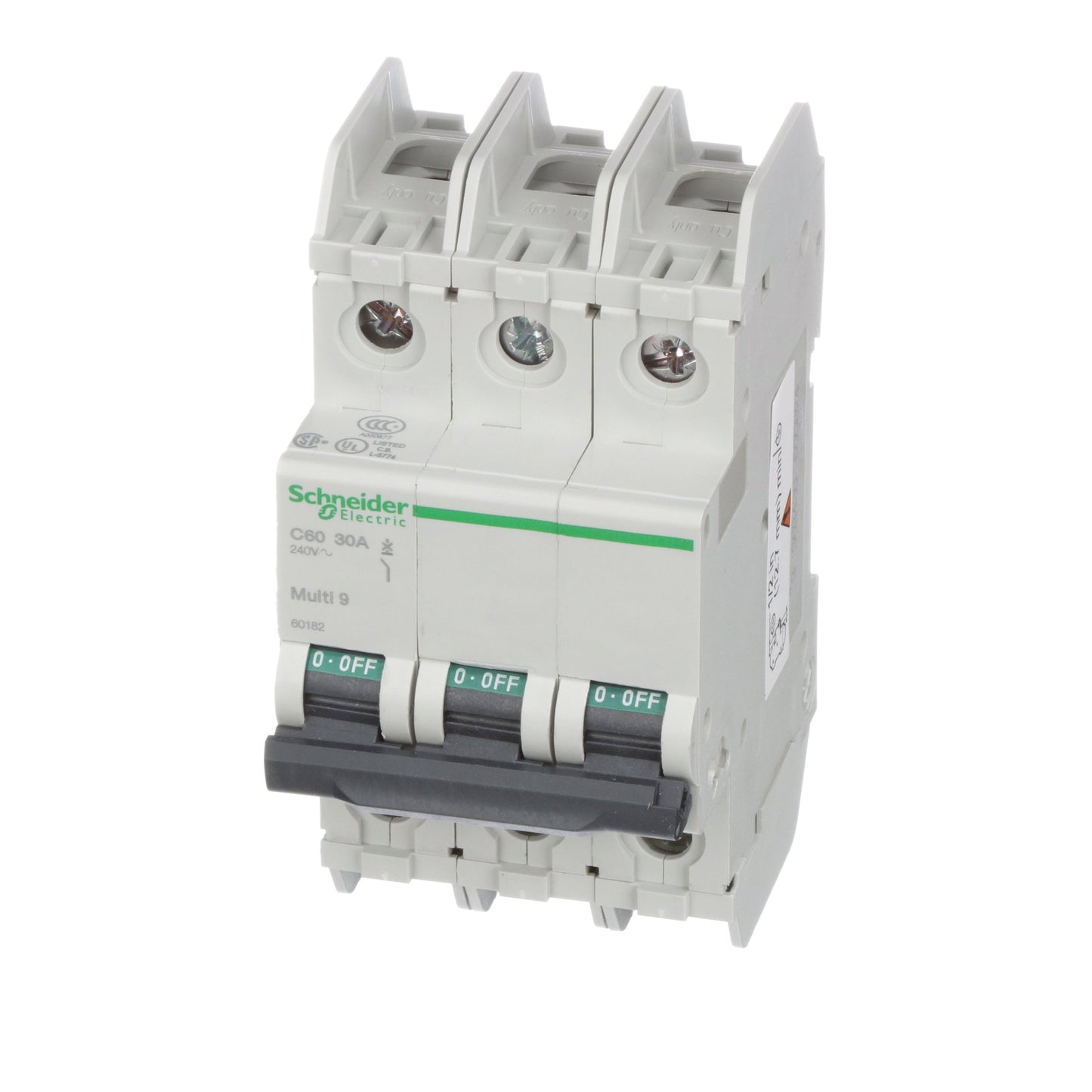 Square D 60182 Circuit Breaker | 240V 30A 3P 10kA@240V Feed-Thru