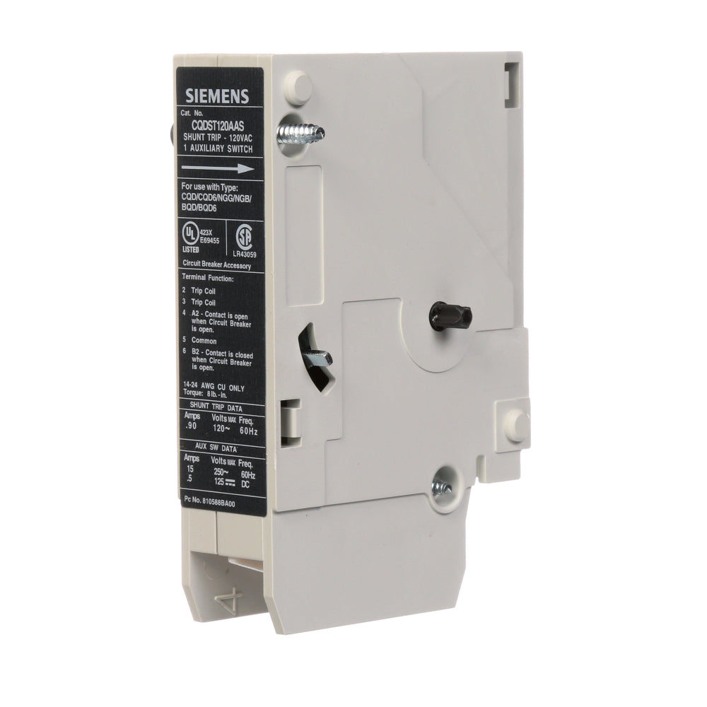 CQDST120AAS Siemens Circuit Breaker Shunt Trips 120V - Essential Electric Supply