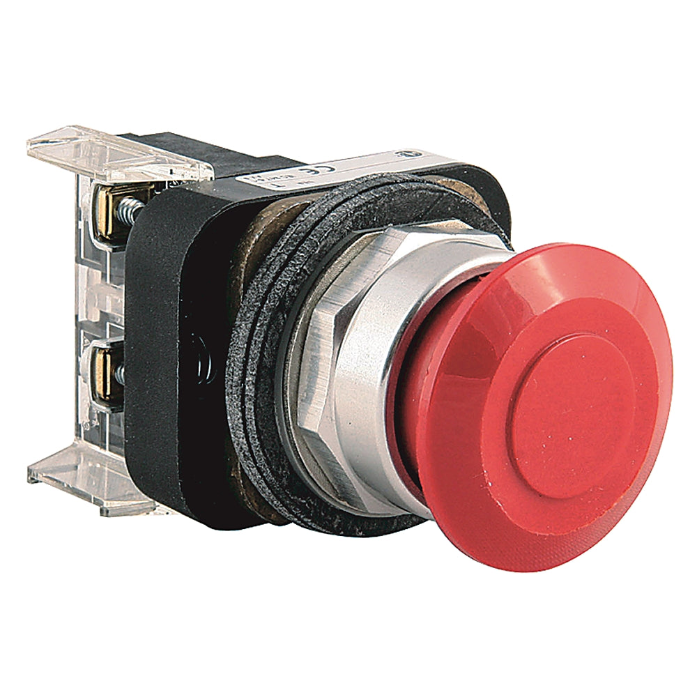 Allen-Bradley 800T-FX6 Push-Pull Push Button Switch | 30 mm Red Mushroom Head Non-Illuminated Maintained 800T