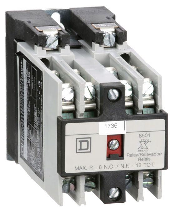 Square D 8501XO80V02 Motor Control Part And Accessory Relays | 3 Pole 600V 800A 3 Phase Class 8501