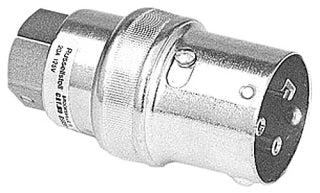 Russellstoll 8593CTN CB PLUG Male Industrial Automatic Locking Type 3 Wire 250VAC 15A 2 Pole
