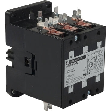 8910DPA93V04 Square D Class 8910 Contactor 3 pole 6V 9A 277VV coil - Essential Electric Supply