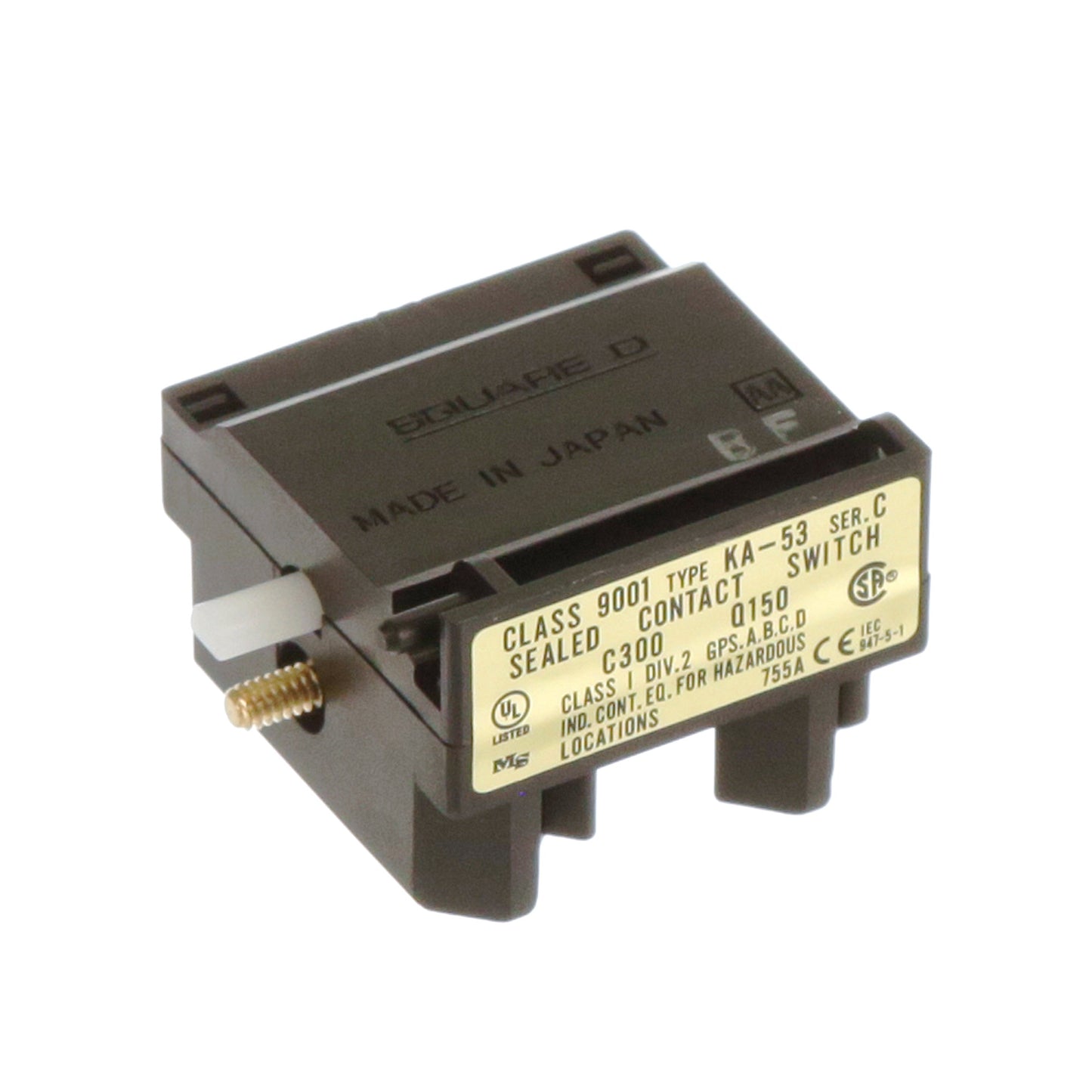 Square D 9001KA53 Motor Control Contacts Class 9001