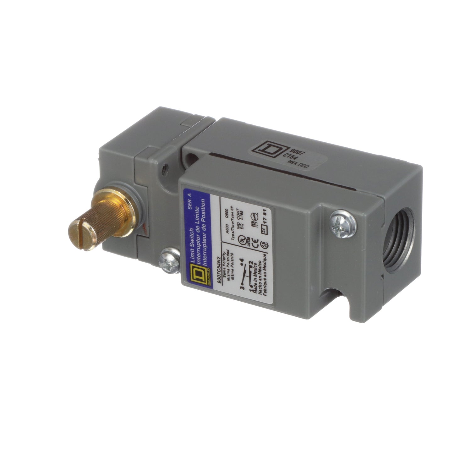 Telemecanique 9007C54N2 Limit Switch Rotary Actuator 10A 600V 9007C