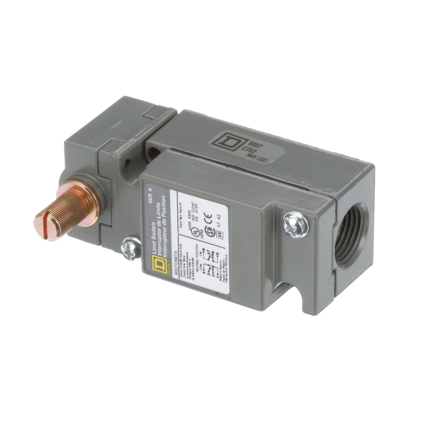 Telemecanique 9007C68T5 Limit Switch 600VAC 10A 2NO-2NC 9007