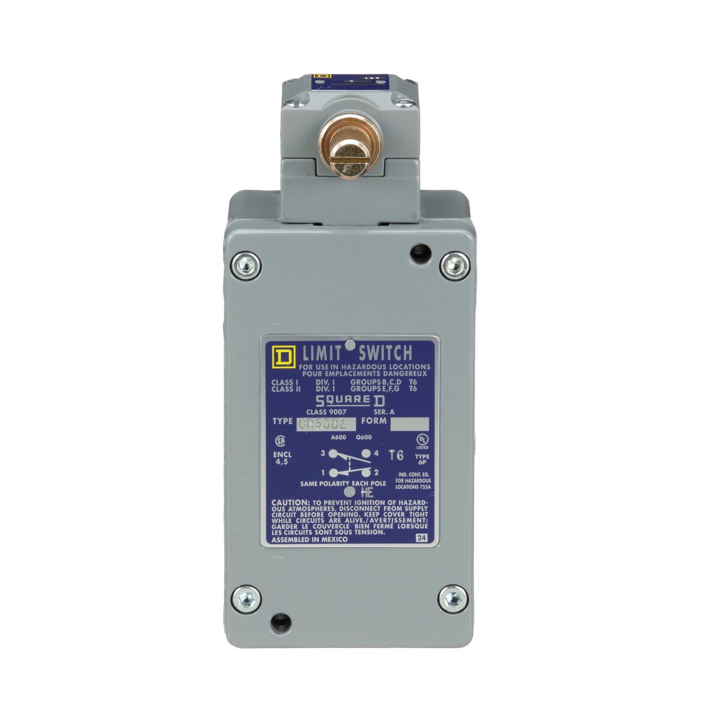 Telemecanique 9007CR53B2 Limit Switch | 600 Volt 9007C Series