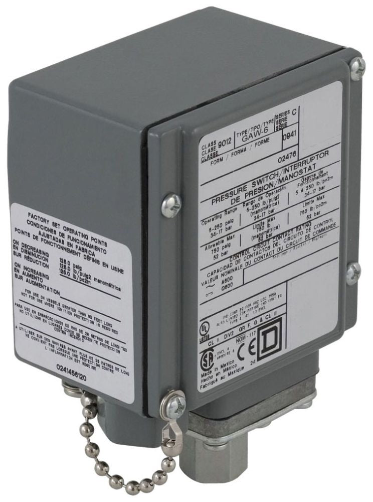 Telemecanique 9012GAW2 Pressure switch 9012G