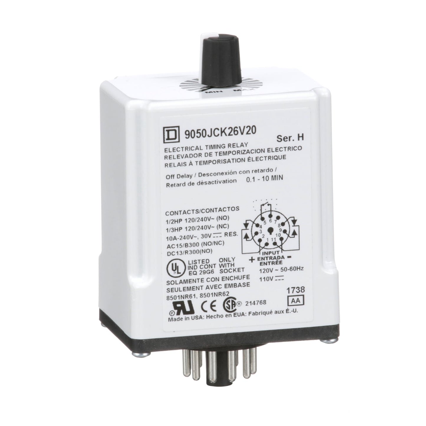 Schneider Electric 9050JCK26V20 Timers | 240V 9050
