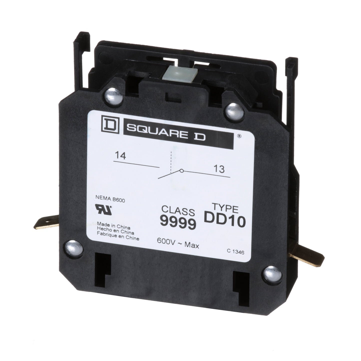 Square D 9999DD10 Contactor And Motor Starter Auxiliary | Class 9999 1NO