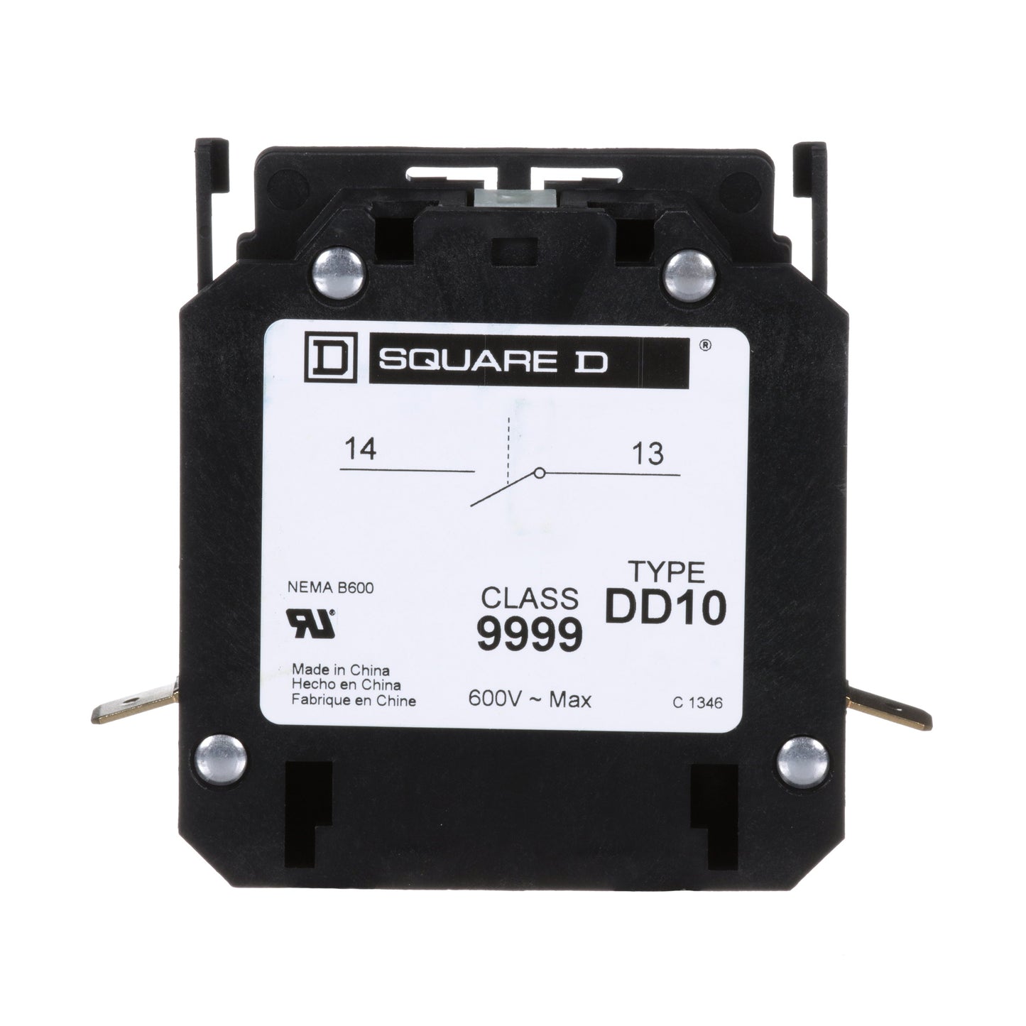 Square D 9999DD10 Contactor And Motor Starter Auxiliary | Class 9999 1NO
