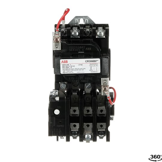 CR306B004 General Electric 300-Line Motor Starter 3 pole 3 phase 600V 18A 460V coil - Essential Electric Supply