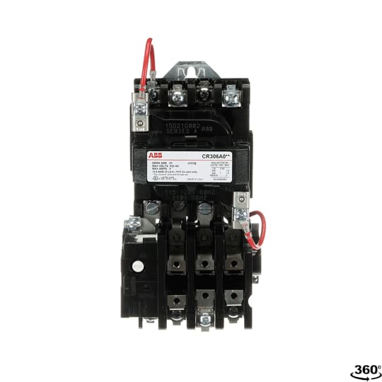 CR306A002 General Electric 300-Line Motor Starter 3 pole 3 phase 600V 9A 115V coil - Essential Electric Supply