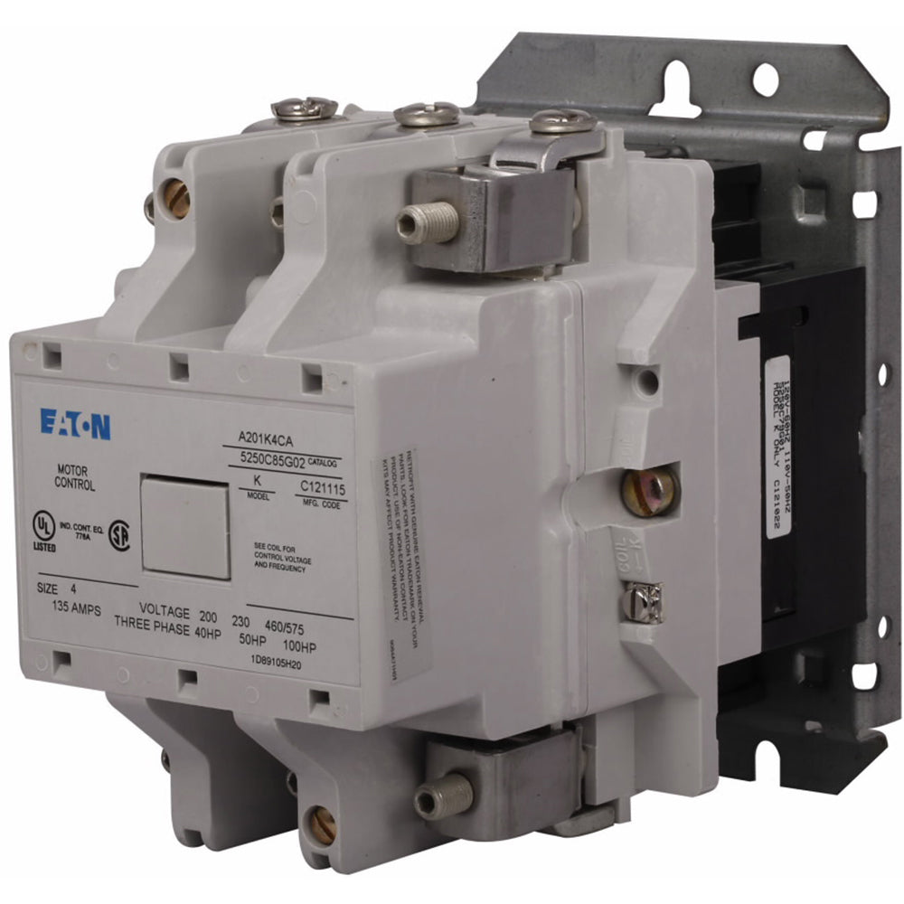 Cutler Hammer A201K4BA Contactor 2 pole 3 phase 600V 135A 110V coil