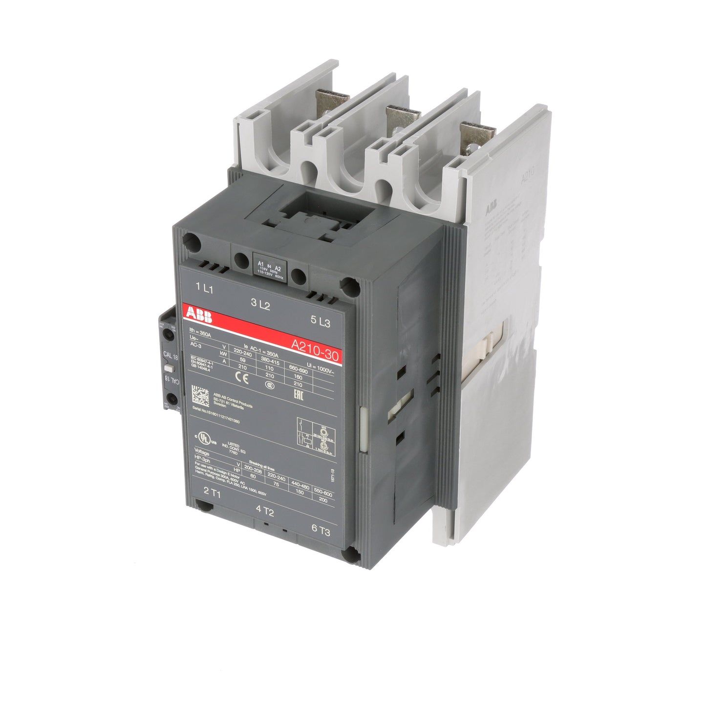 ABB A210-30-11-84 Contactor | 3P 3PH 600V 192A 110V Coil A-Line