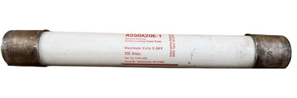 Mersen A550X20E-1 Medium Voltage Fuse | 5500V 20A 63kA CS-3 Series