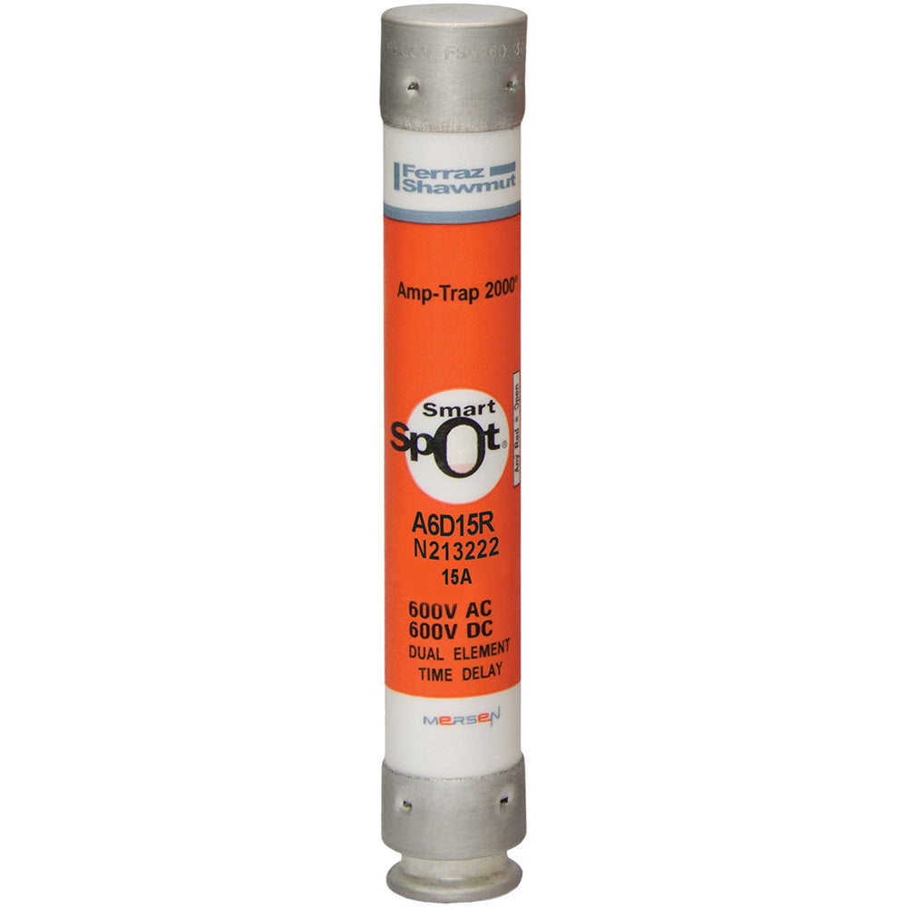 Mersen A6D15R Low Voltage Fuse | 600V 15A 200kA@600V RK1 Amp-Trap 2000
