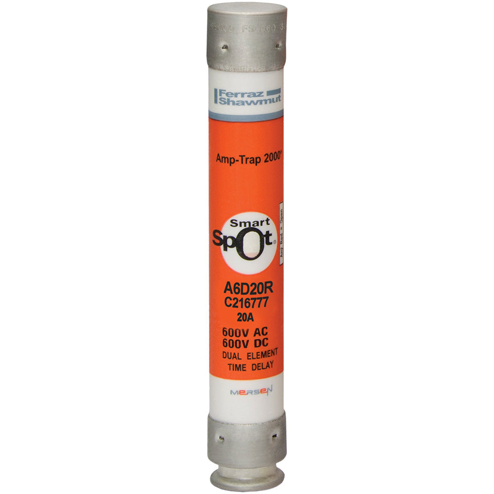 Mersen A6D20R Low Voltage Fuse | 600V 20A 200kA@600V RK1 Amp-Trap 2000