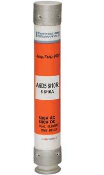 Ferraz Shawmut, Mersen A6D5-6/10R Fuse | Amp-Trap 2000 A6D-R 600V 5A