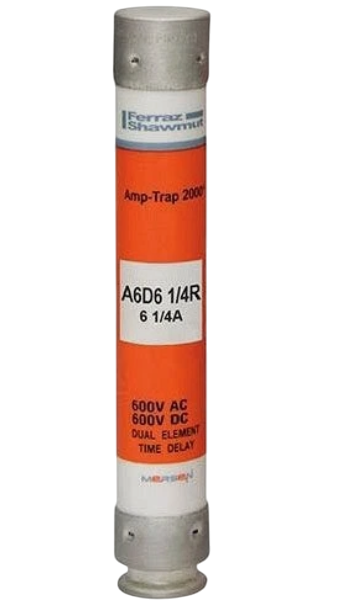 Mersen, Ferraz Shawmut A6D6-1/4R Fuse | 600V 6A