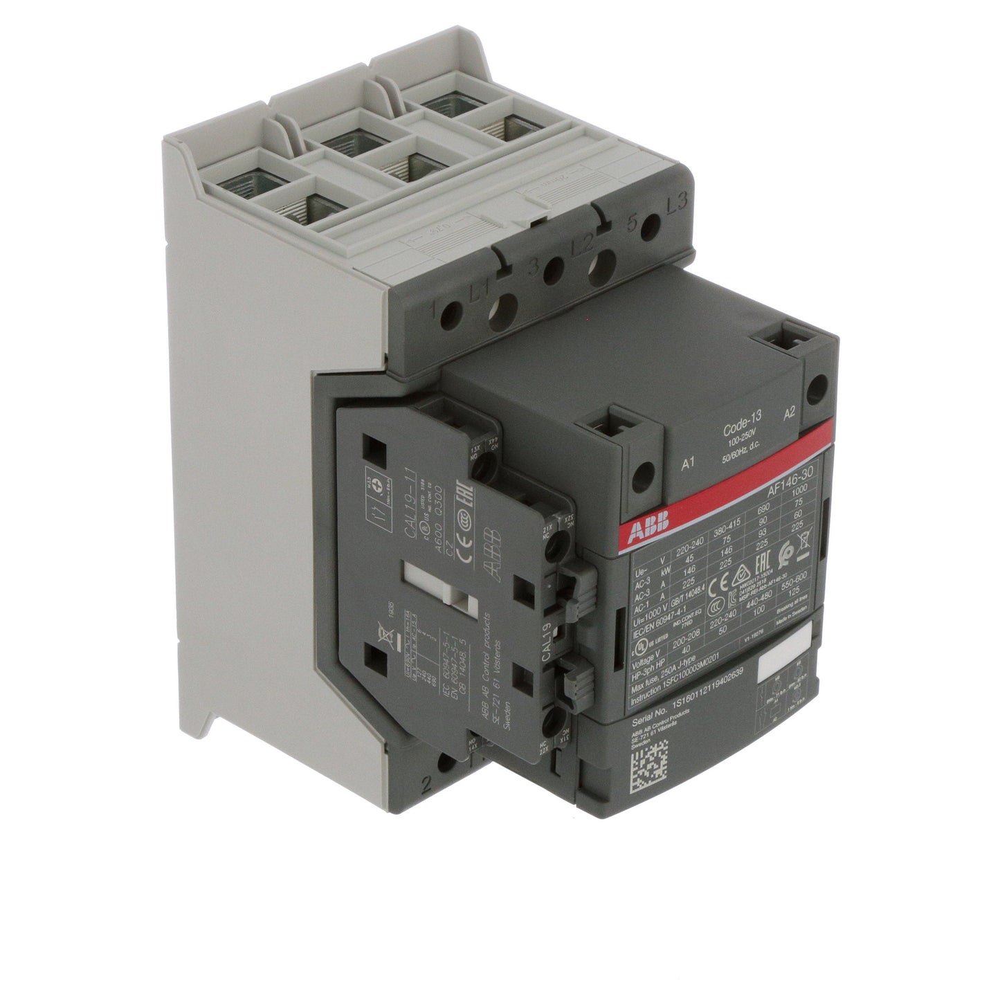 ABB AF146-30-11-13 Contactor | 3P 3PH 1000V 225A 100V A-Line