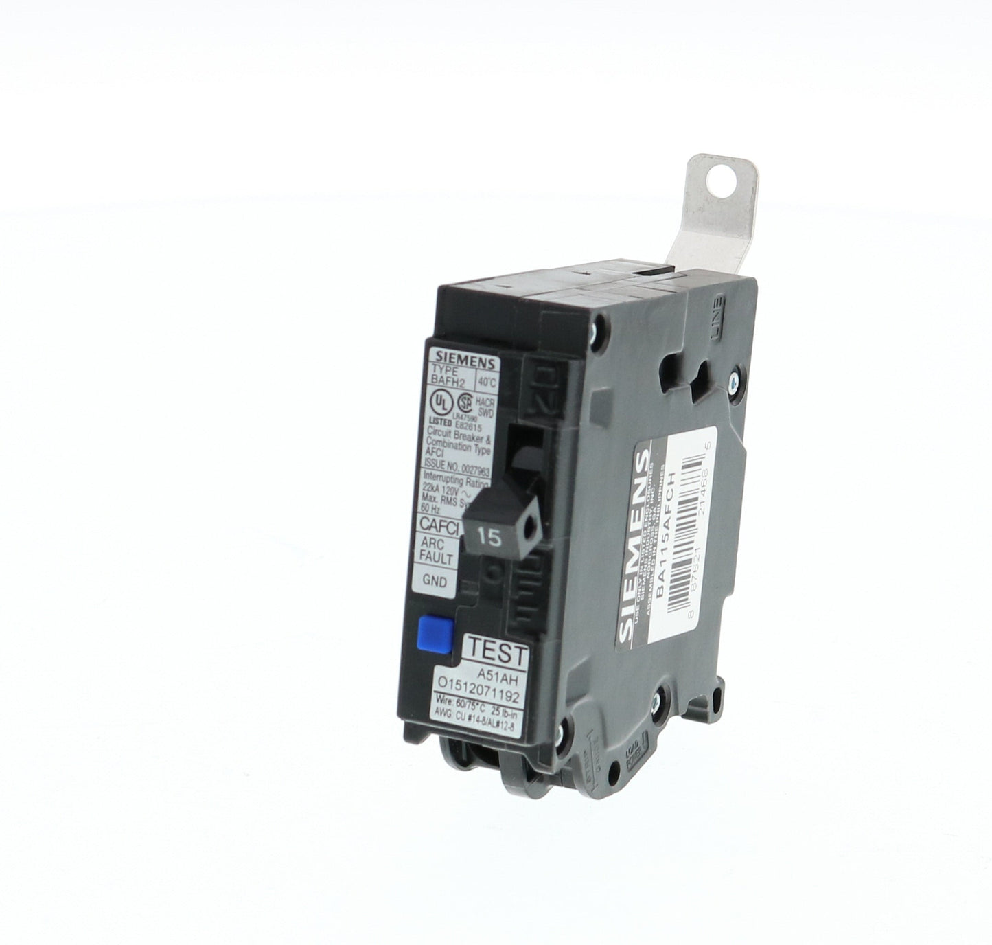 Siemens BA115AFCH Circuit Breaker | BL Series BA 120V 15A