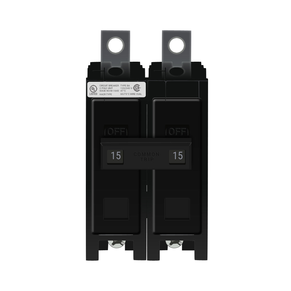 Cutler Hammer BAB2015 Circuit Breaker | 240V 15A 2P 10kA@240V Bolt-On QUICKLAG