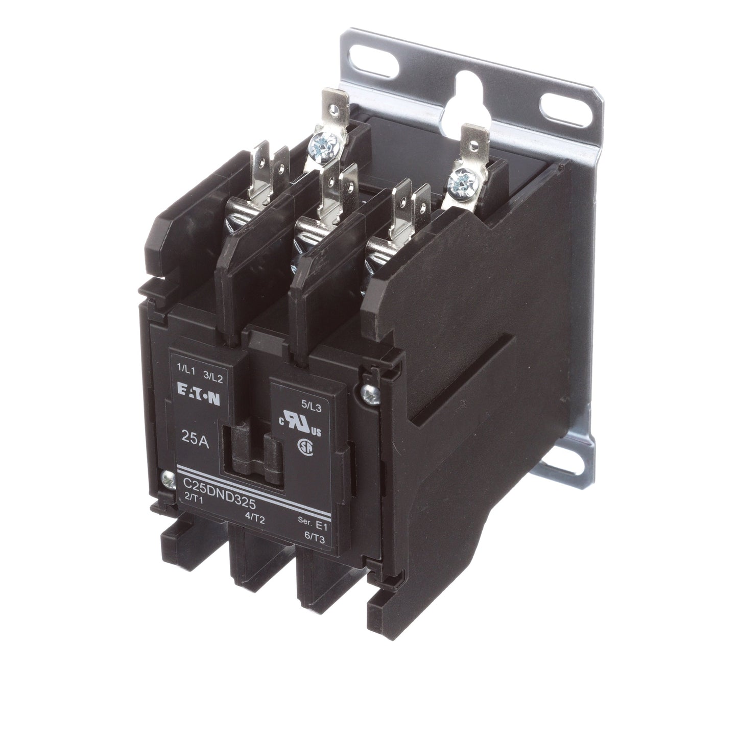 Cutler Hammer C25DND325T Contactor 3 pole 3 phase 600V 25A 24V coil C25 Series