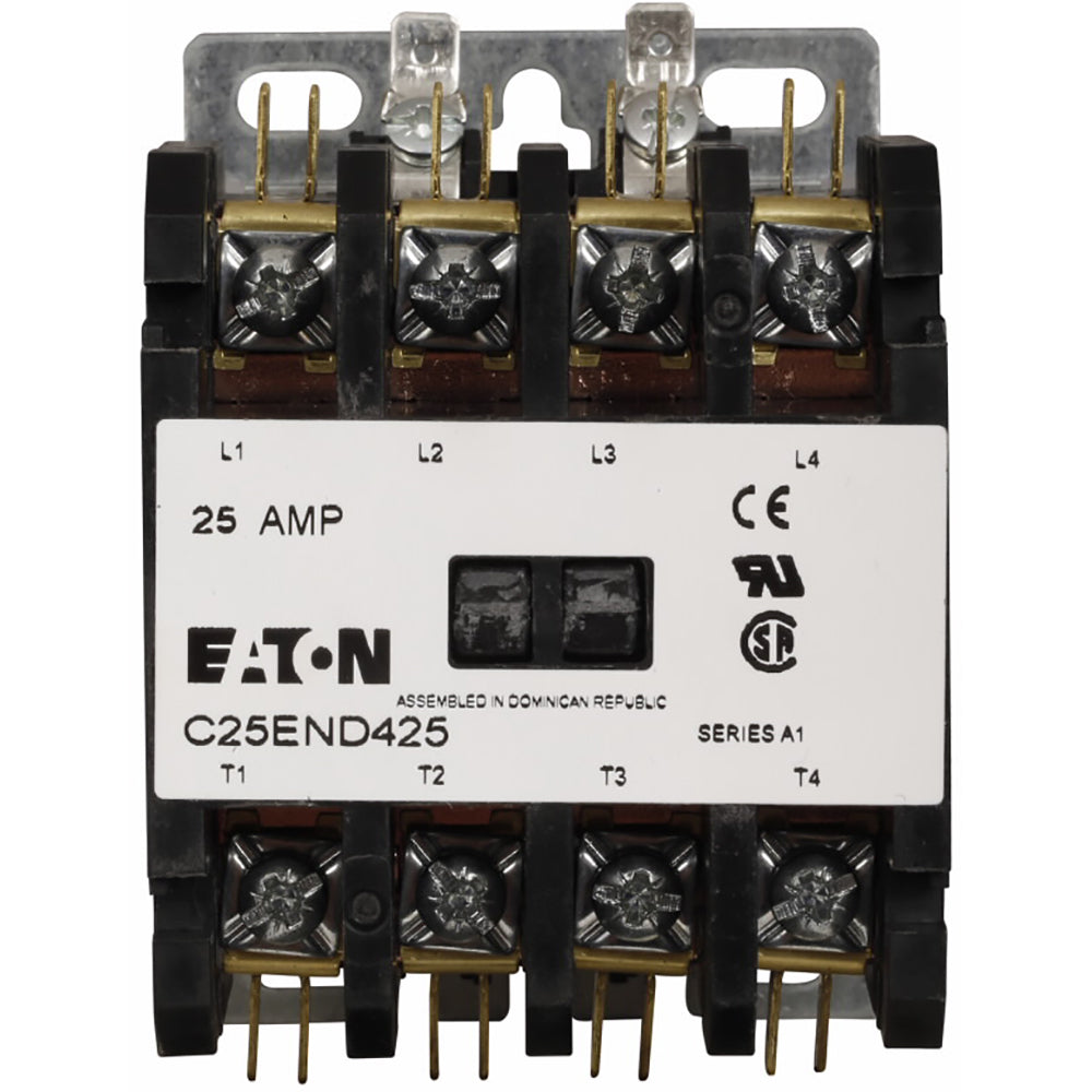 Cutler Hammer C25ENC430A Contactor | 600V 3P 30A 4P 120V C25 Series