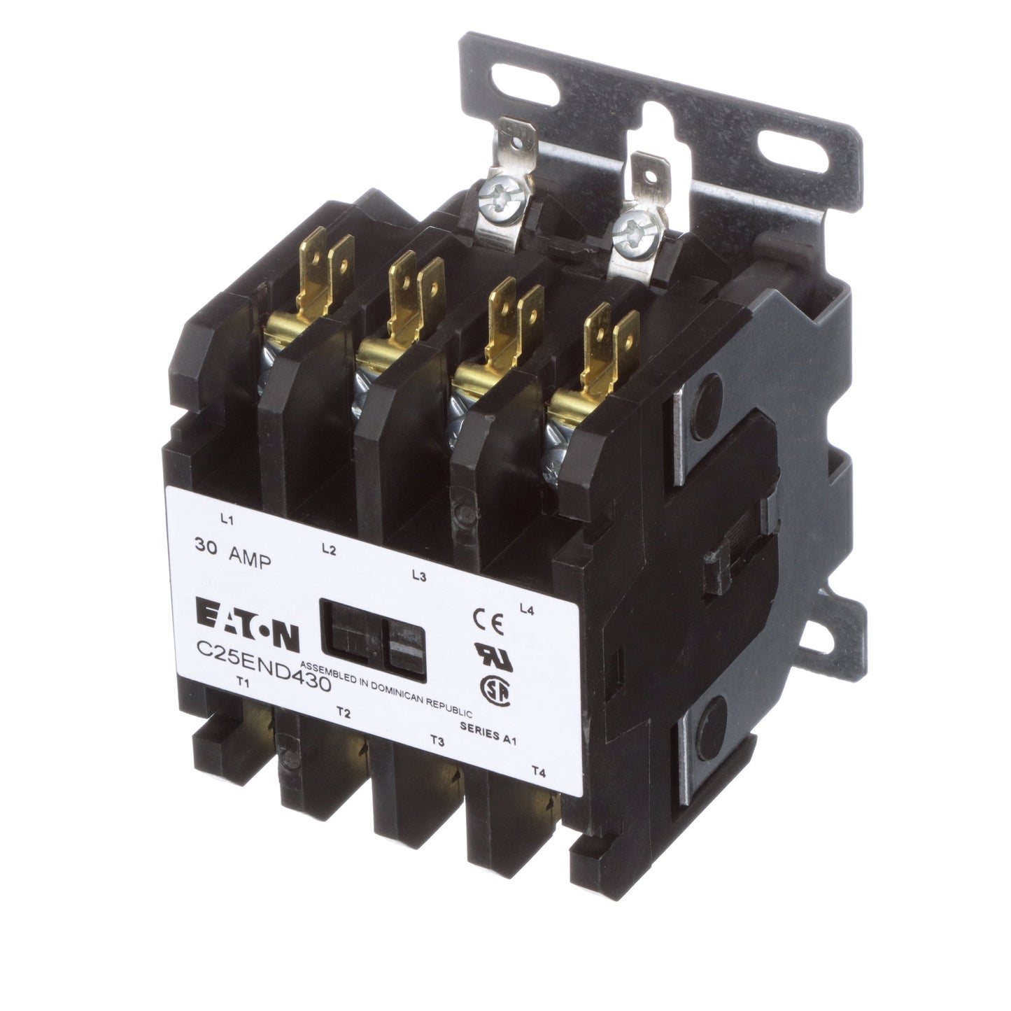 Cutler Hammer C25END430A Contactor | 600V 3P 30A 4P 120V C25 Series
