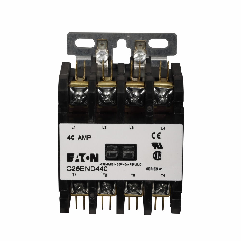 Cutler Hammer C25END440A Contactor | 4P 3P 600V 40A 120V C25 Series