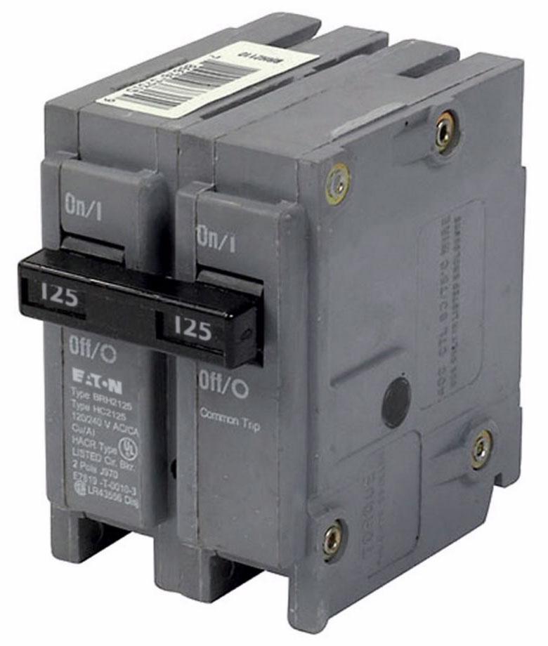 Cutler Hammer BRH2125 Circuit Breaker | 240V 125A 2P 22kA@240V Plug-In BR Series