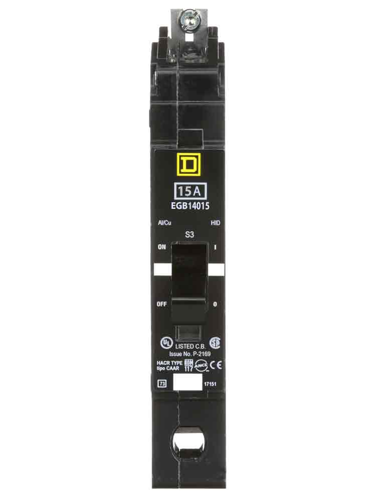 Square D EGB14015 Circuit Breaker | 277V 15A 1P 35kA@480V Bolt-On EGB Series