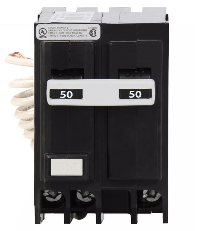 Eaton BRN250GF Circuit Breaker | 240V 50A 2P 10kA@240V Plug-In BR Series