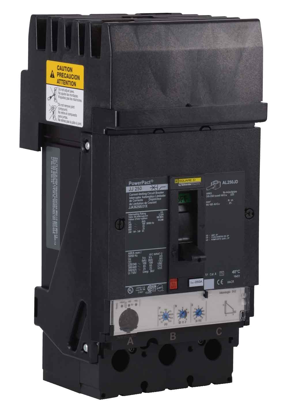 Square D JJA36250U31X Circuit Breaker | Powerpact JJA 600V 250A